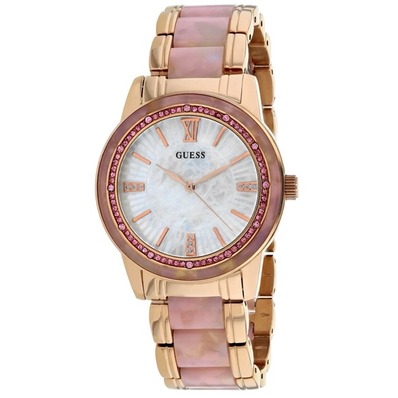 NEW w/ Tag No Box GUESS BLUSH 38mm Quartz 2 Tone Stainless Steel Watch - Picture 1 of 3